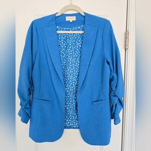 Skies Are Blue Collarless Blazer